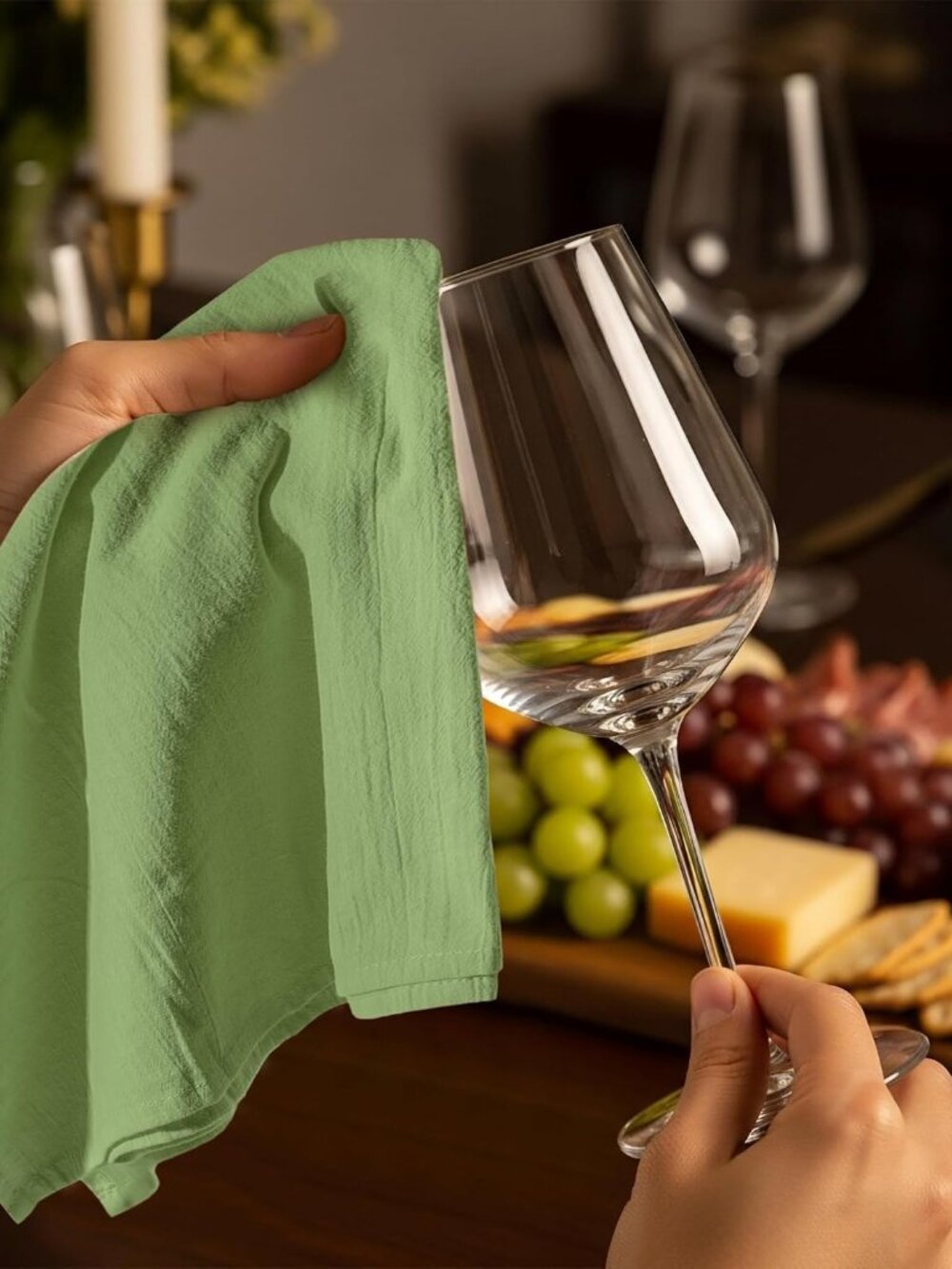 Sage Green Flour Sack Towels [12 Pack-28 x 28 In]100% Cotton - Picture 4 of 7